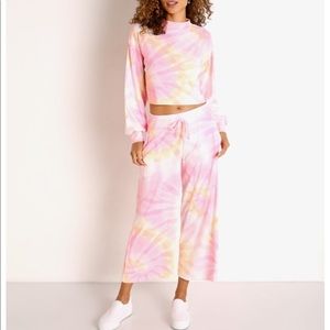 Beach Riot soft PJ set- crop pants & top